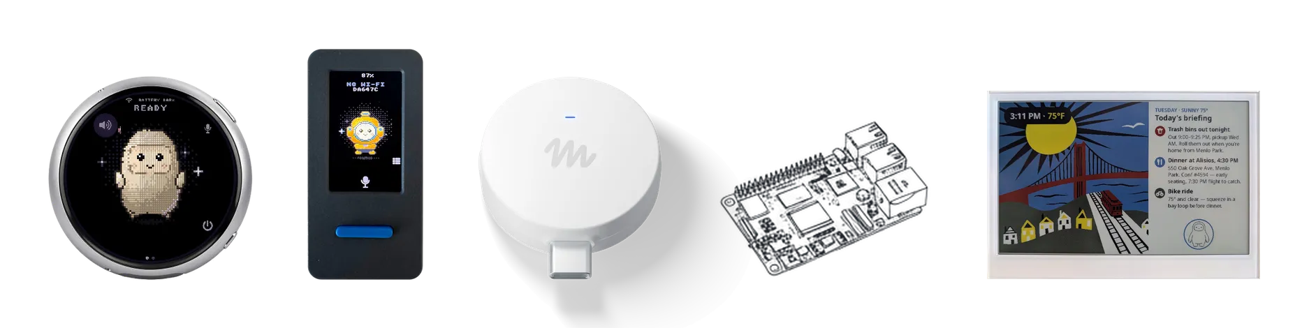 Muse Gadgets 官方主视觉,展示多款可接入 Muse 的开发设备