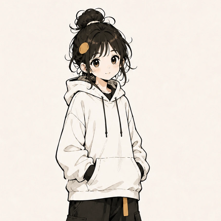 Lora 在工作台前的插画头像