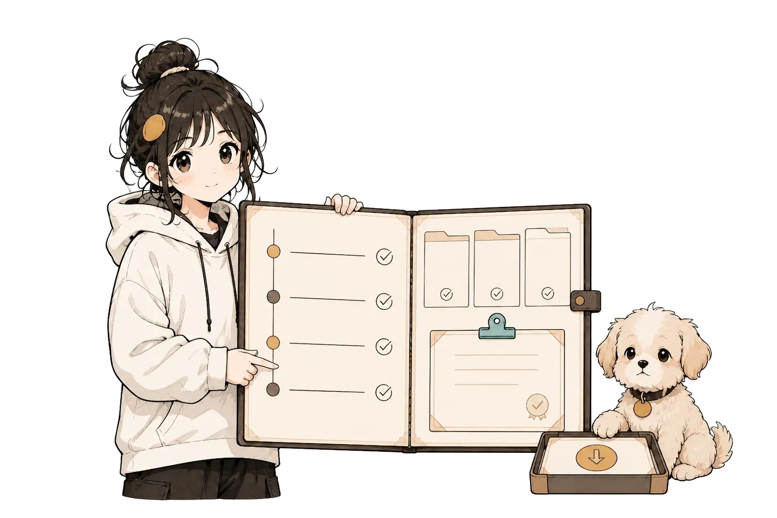 Lora 展开包含经历、项目与证据的简历档案